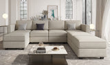 Modular Sectional Sofa U Shaped Sectional Couch with Reversible Chaises