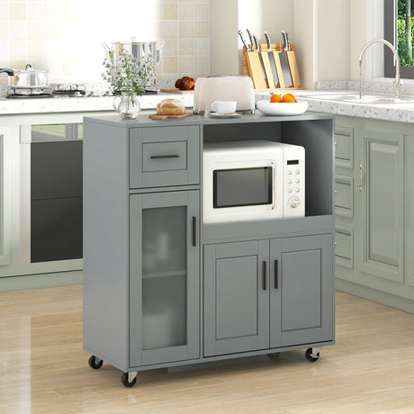 Rolling Kitchen Island Cart on Wheels, Mobile Kitchen Cart