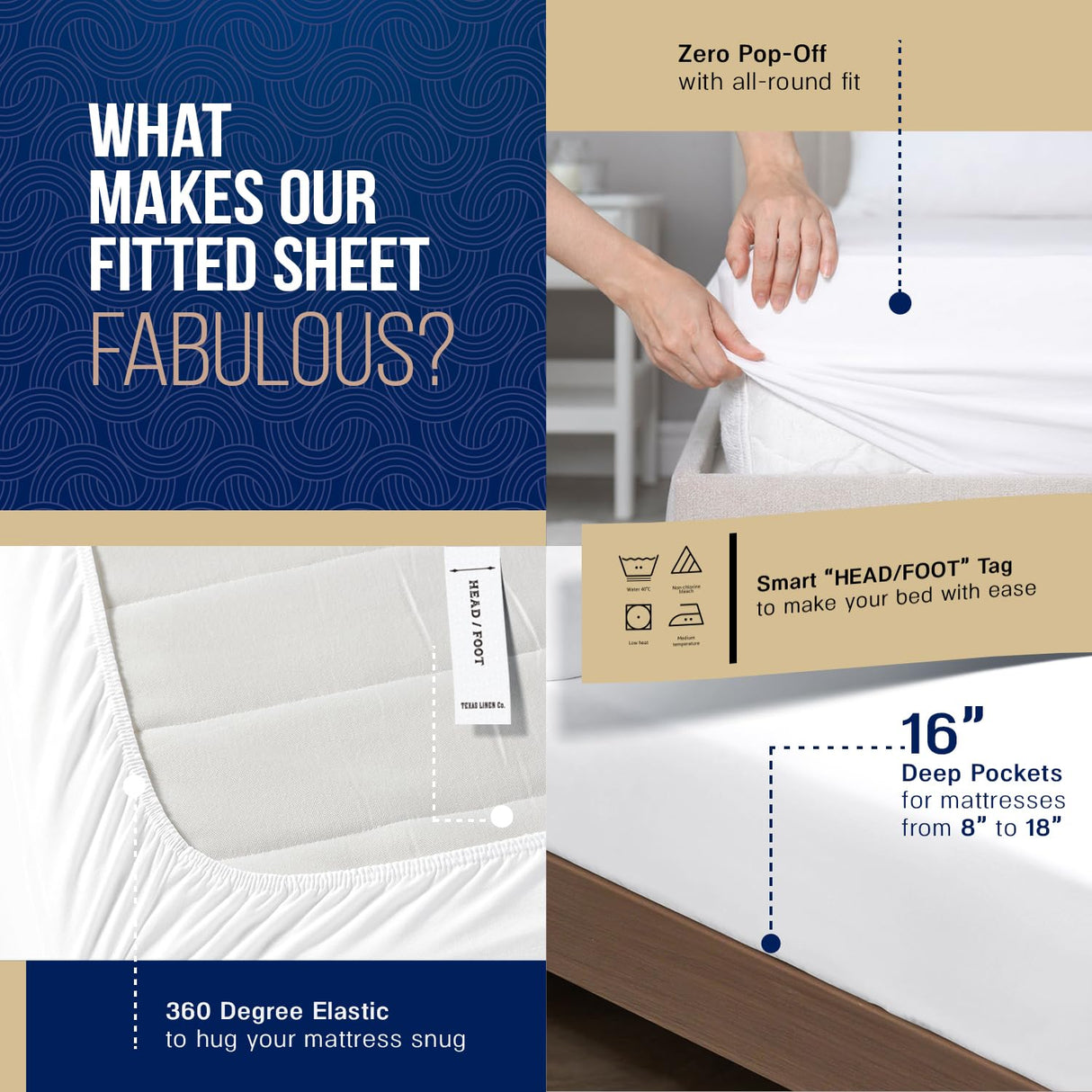 100% Egyptian Cotton Queen Size Sheet Set - 1000 Thread Count 4 PC Cotton