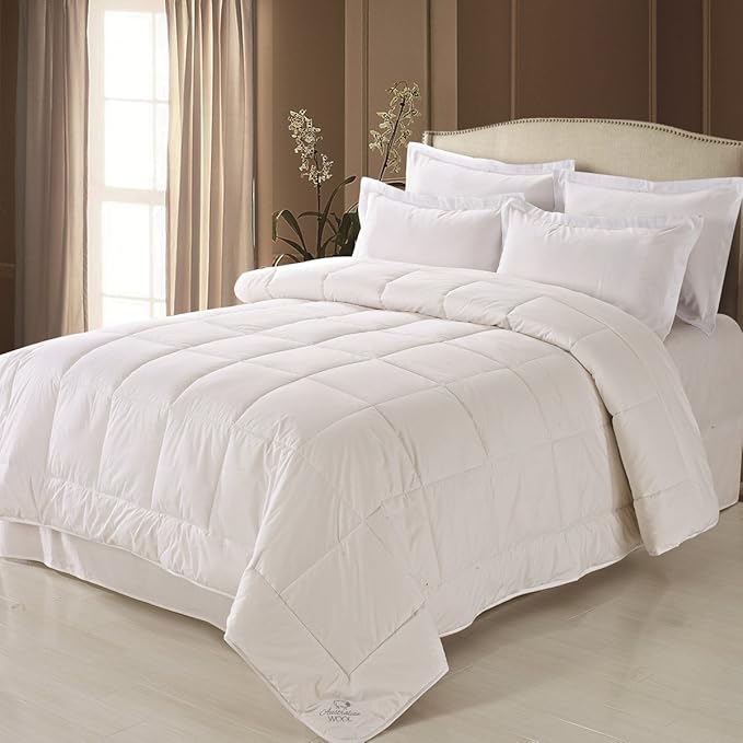 Wool Filled Cotton Comforter Size: Full/Queen