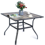 Coolmen Outdoor Patio Dining Furniture Table (37"x37" Table)