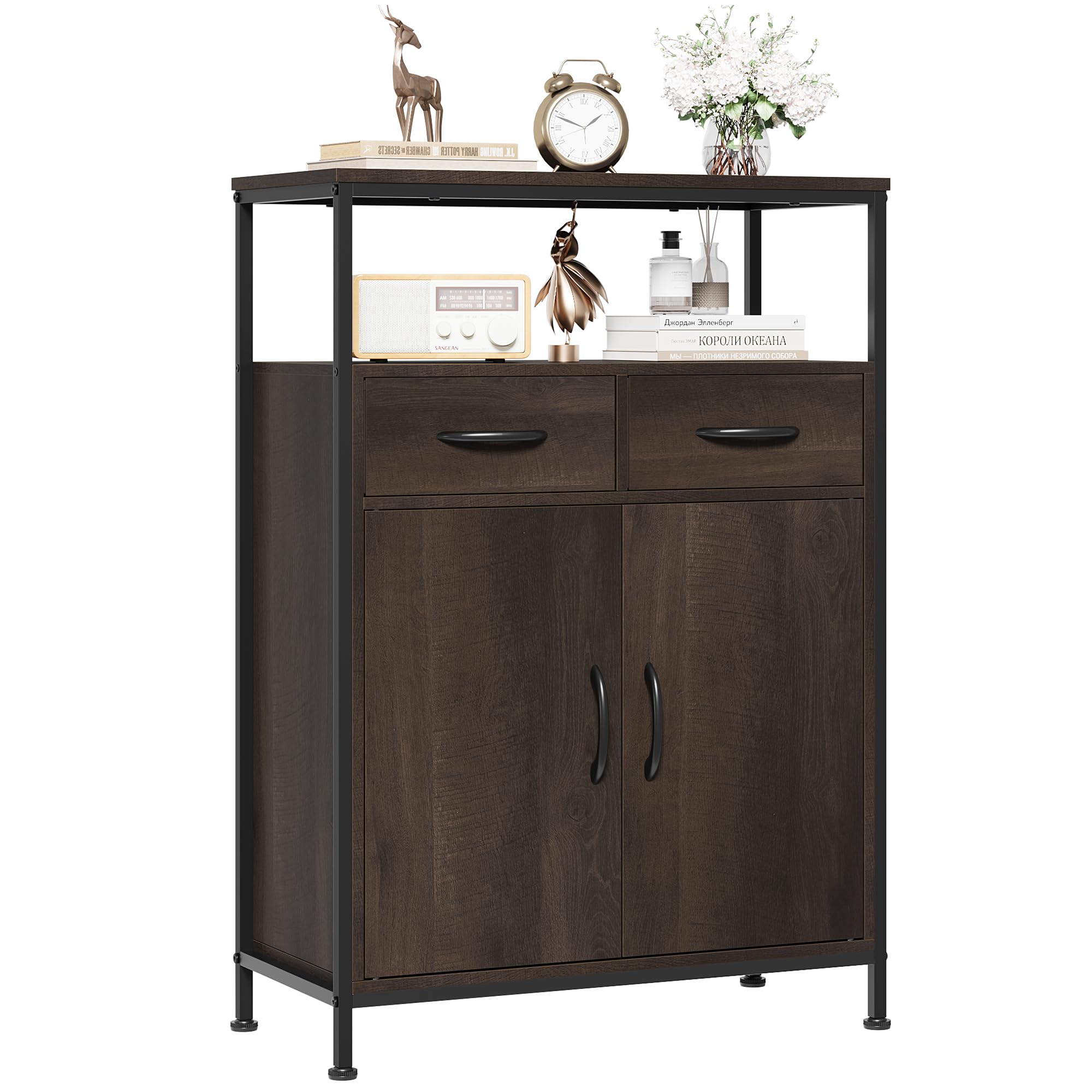 Farmhouse Storage Cabinet, Freestanding Kitchen Pantry Cabinet