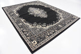 Unique Loom Reza Collection Traditional Persian Style Area Rug, 8 x 10 ft, Black/Beige