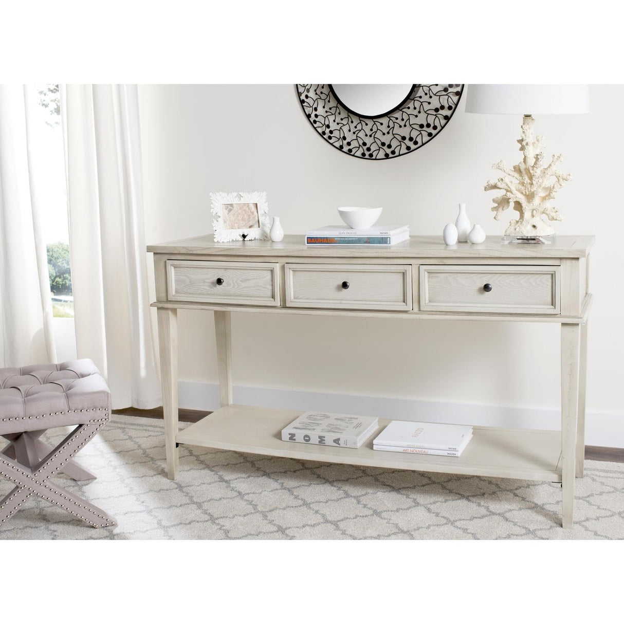 American Homes Collection Manelin Sepia Console Table