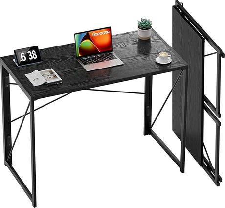 Small Folding Desk 31.5 inch Foldable Computer Desks, Spaces Saving Writing