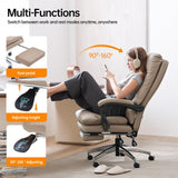 Executive office chair, Desk chairs with footrest, Fully reclining office chair 90° - 160°