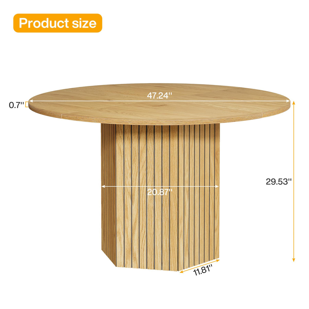 Conference Table, Modern Meeting Table for 4-6 People, 47-Inch Wood Business Office