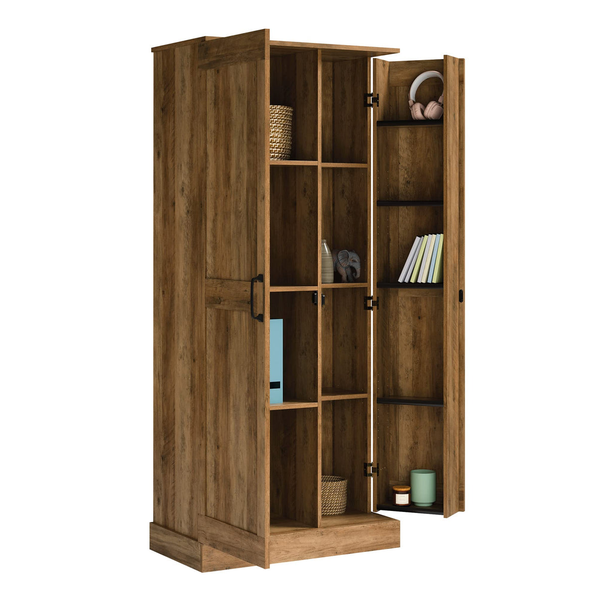 Miscellaneous 2-Door Swing Out Storage Pantry Cabinet, L: 32.17" x W: 17.13" x H: 72.09"