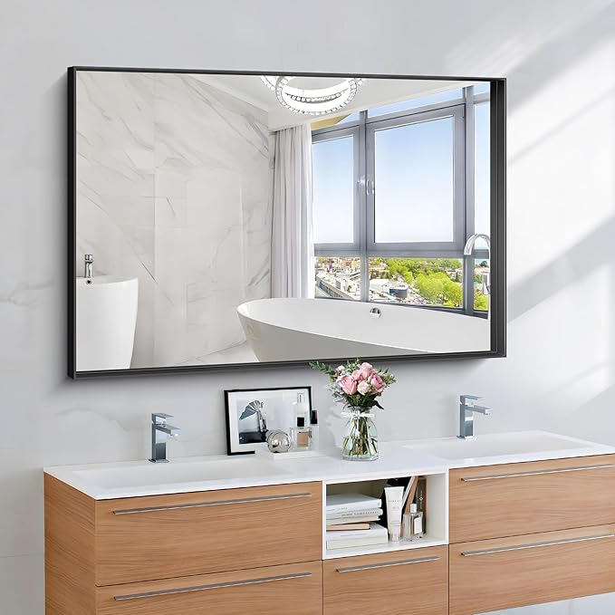 Black Bathroom Vanity Mirror, Black Wall Mirror