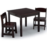 MySize Kids Wood Table and Chair Set (2 Chairs Included) - Ideal for Arts & Crafts