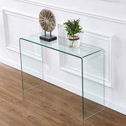 Clear Glass Console Table - Narrow Entryway & Sofa Table