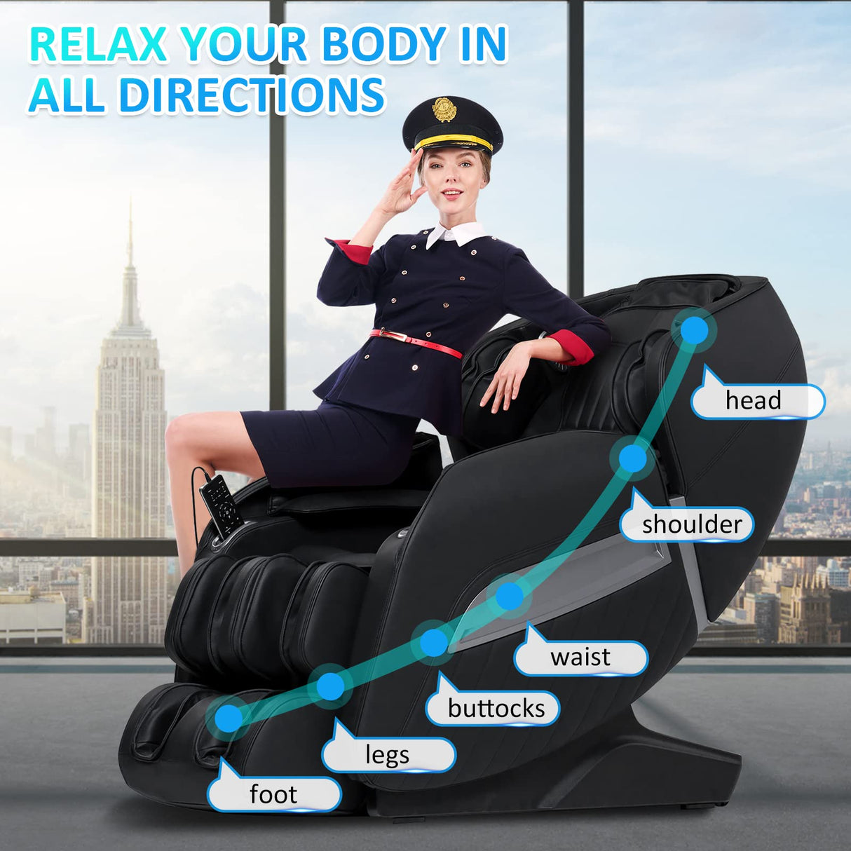 Massage Chair, Full Body Massage Chairs with Zero Gravity AI Voice Control Intelligent