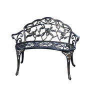 Patio Garden Bench Metal Park Bench Cast Aluminum Outdoor Furniture