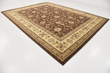 Unique Loom Voyage Collection Traditional Oriental Classic Intricate Design Area Rug (10' 0 x 13' 0 Rectangular, Brown/Ivory)