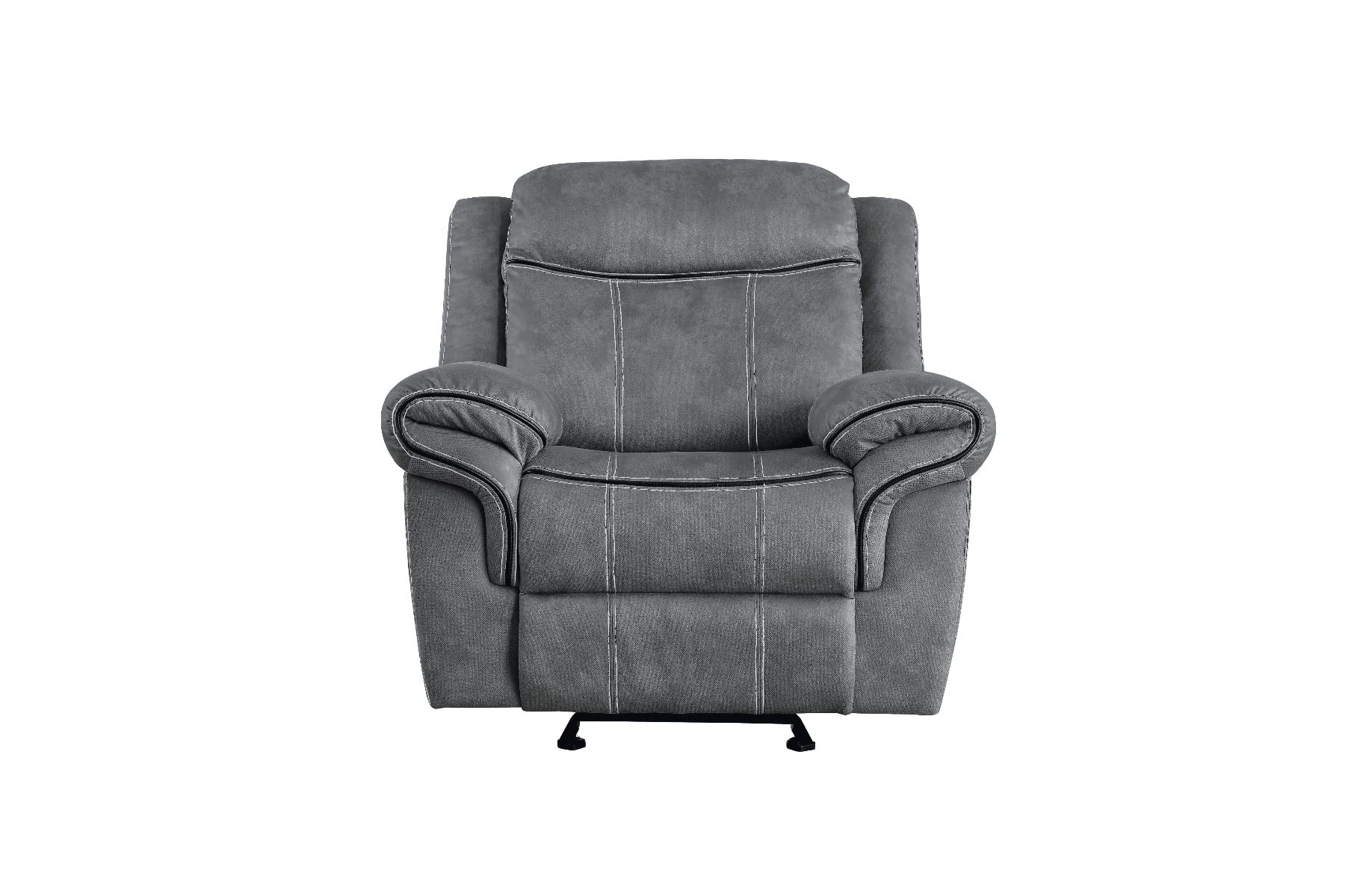 TuftEase Recliner Chair with Pillow Top Arms & External Latch Recline