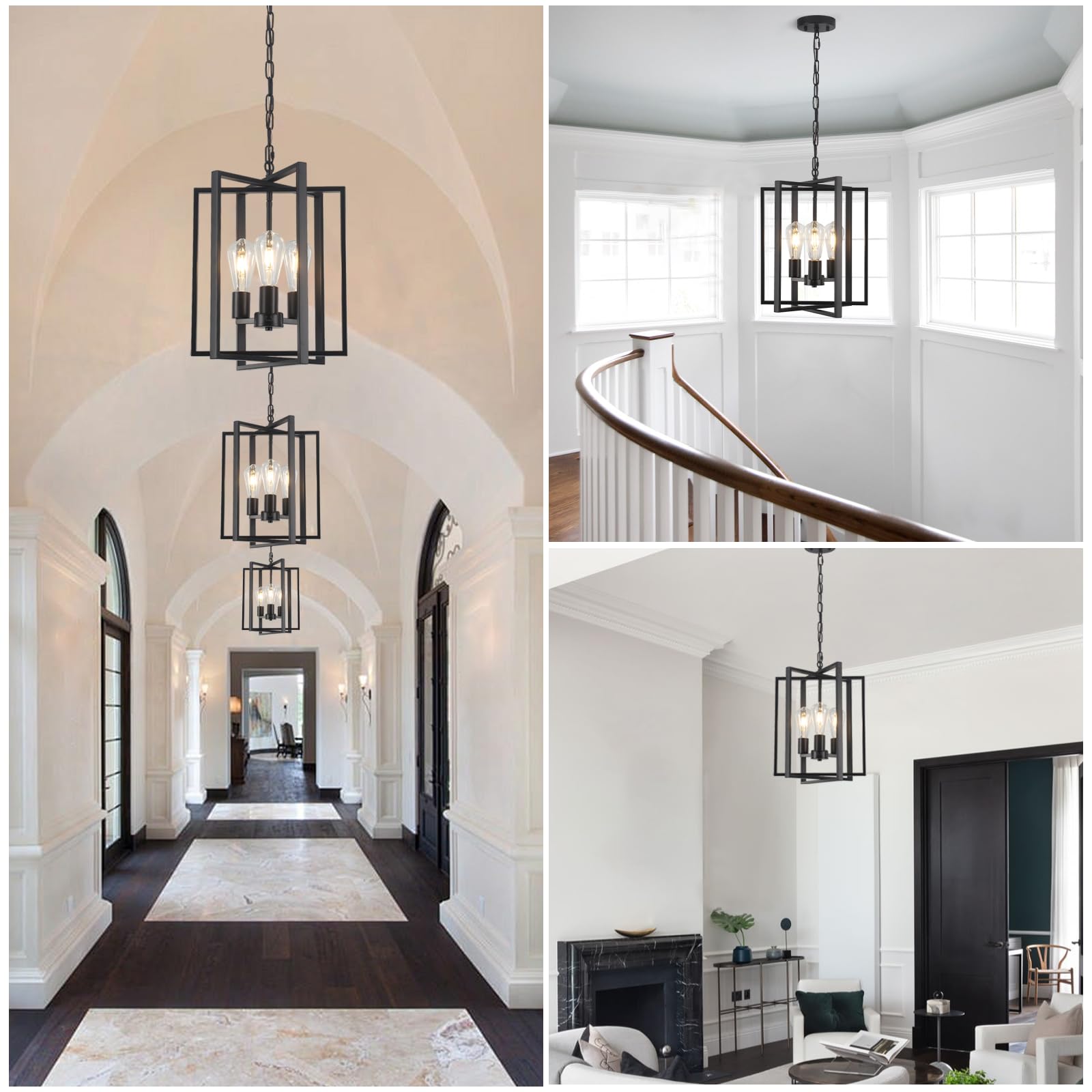 Black Farmhouse Modern Chandelier Light Fixture