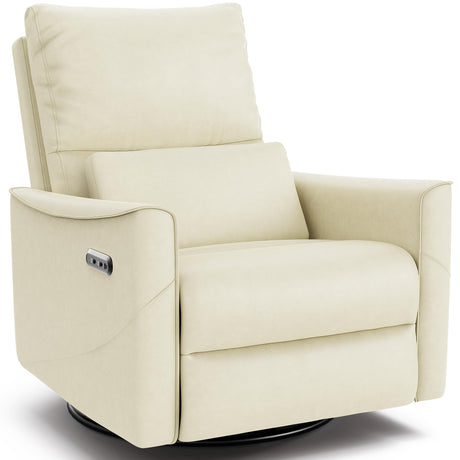 Recliner Chair, Glider Nursery Recliner Chair with Lumbar Support, Leather Swivel Rocker