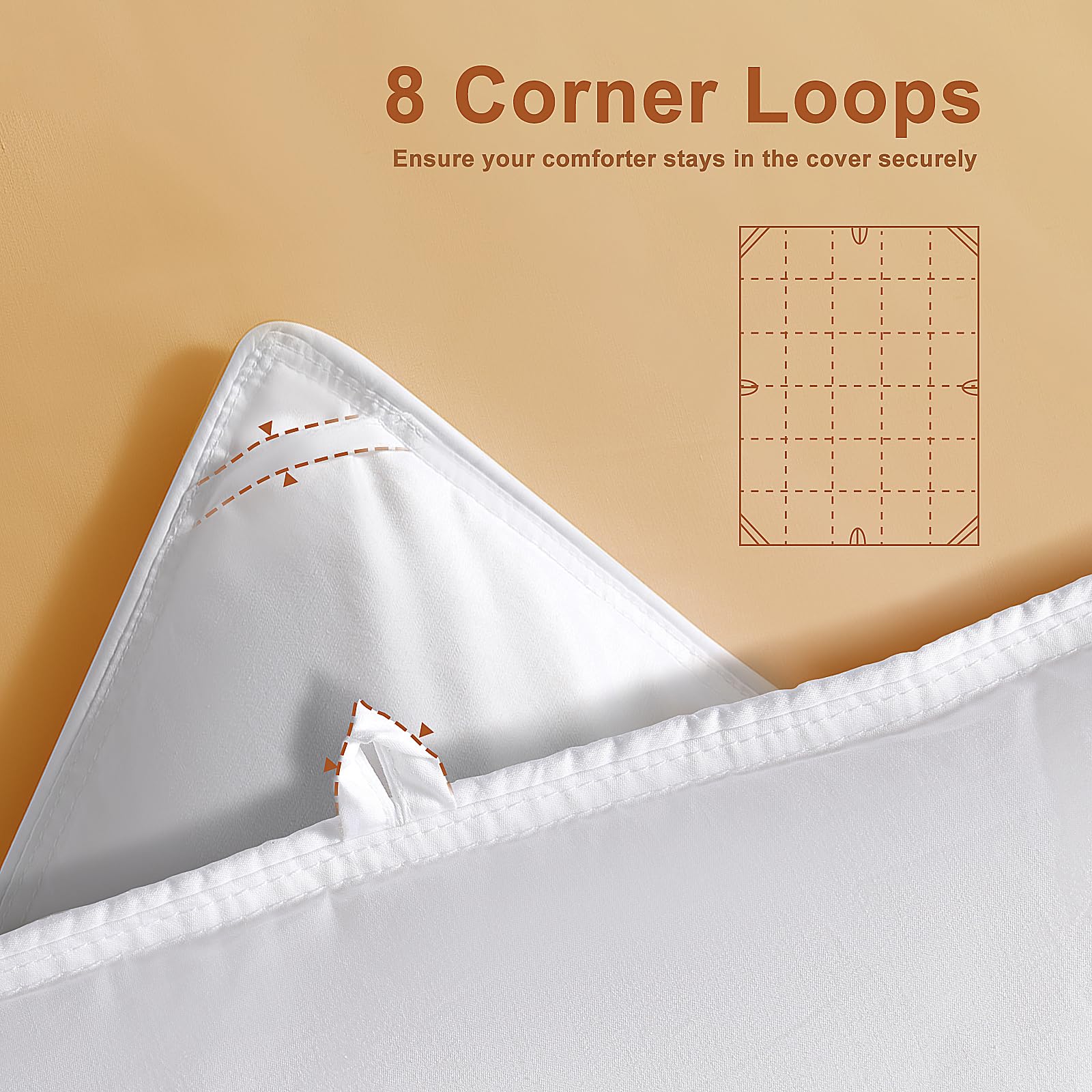 Feather Down Fiber Comforter King Size - Ultra Soft 100% Cotton Duvet Insert