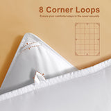 DOWNSTORIA Feather Down Comforter Oversized King Size, Ultra Soft 100% Cotton Duvet Insert, Luxurious Hotel Collection White Fluffy Bedding Comforters, All Season Medium Warmth 120 x 98 Inch.