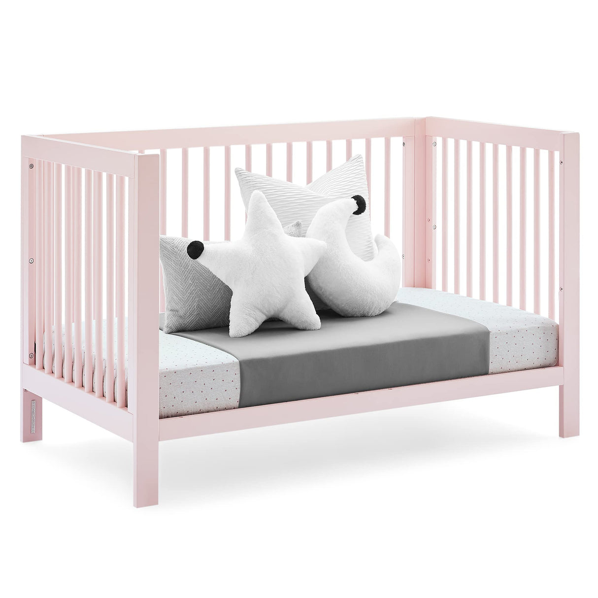 Charlie 6-in-1 Convertible Crib - Greenguard Gold Certified, Blush Pink