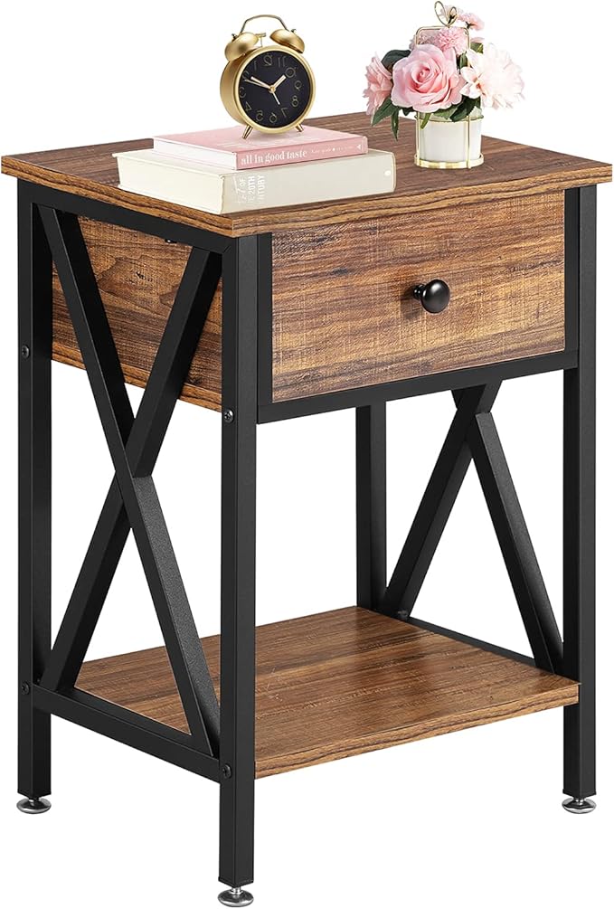 Night Stands for Bedroom Nightstand Bedside End Tables with Drawer Storage