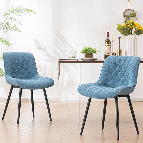 Dining Chairs Set of 2 Mid Century Modern Kitchen Chair Comfortable