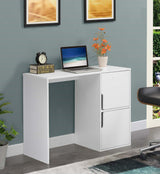 Designs2Go Student Desk with Storage Cabinets, White