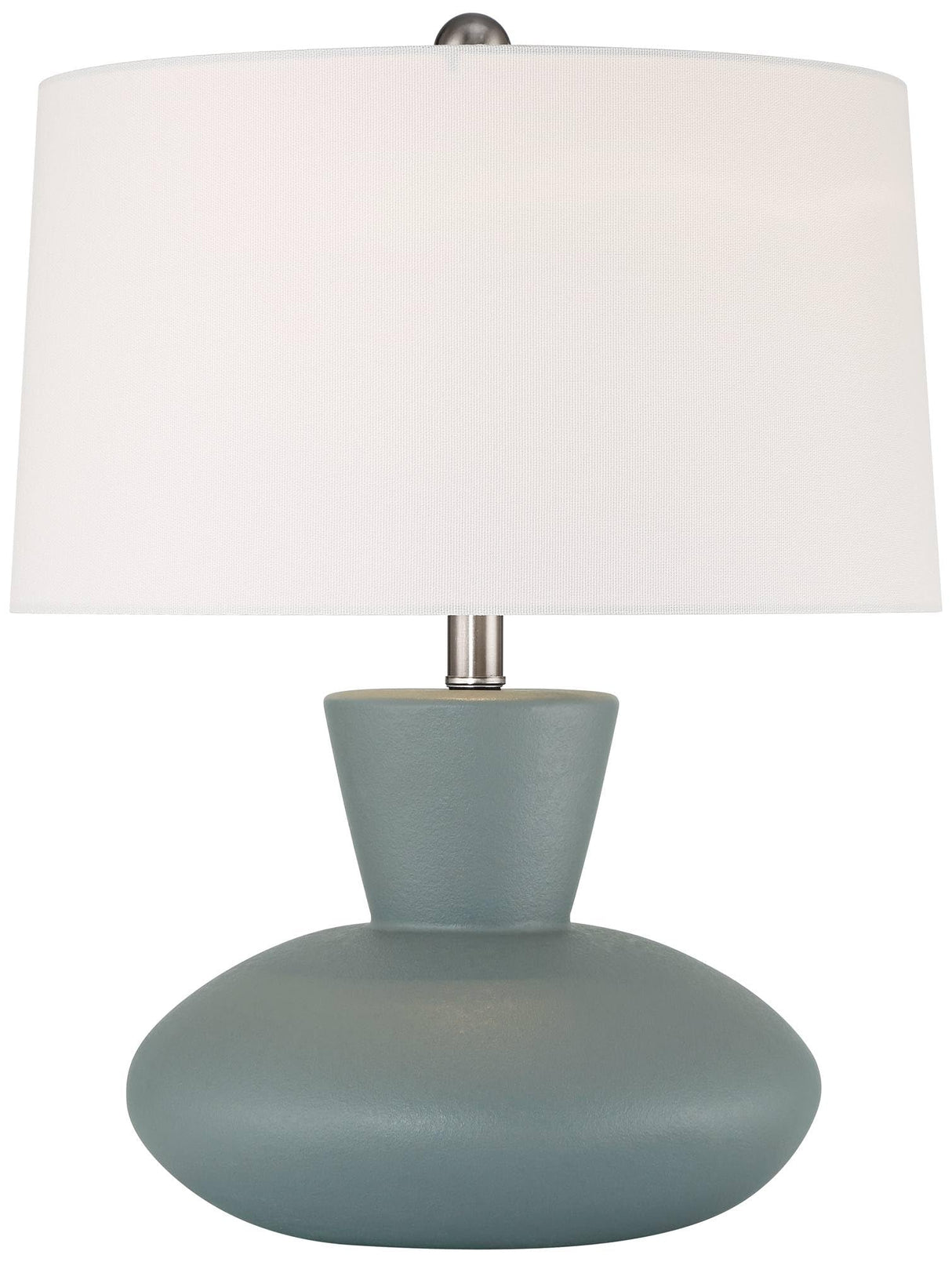 Emil 21 1/2" High Small Mid Century Modern Accent Table Lamp Light Gray Ceramic Single