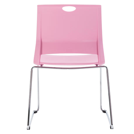 Classroom Chairs Set of 4, Pink Chairs for School, Sturdy Chairs for Clinic.