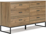 Design by Ashley Socalle 6 Drawer 59" Dresser, Beige