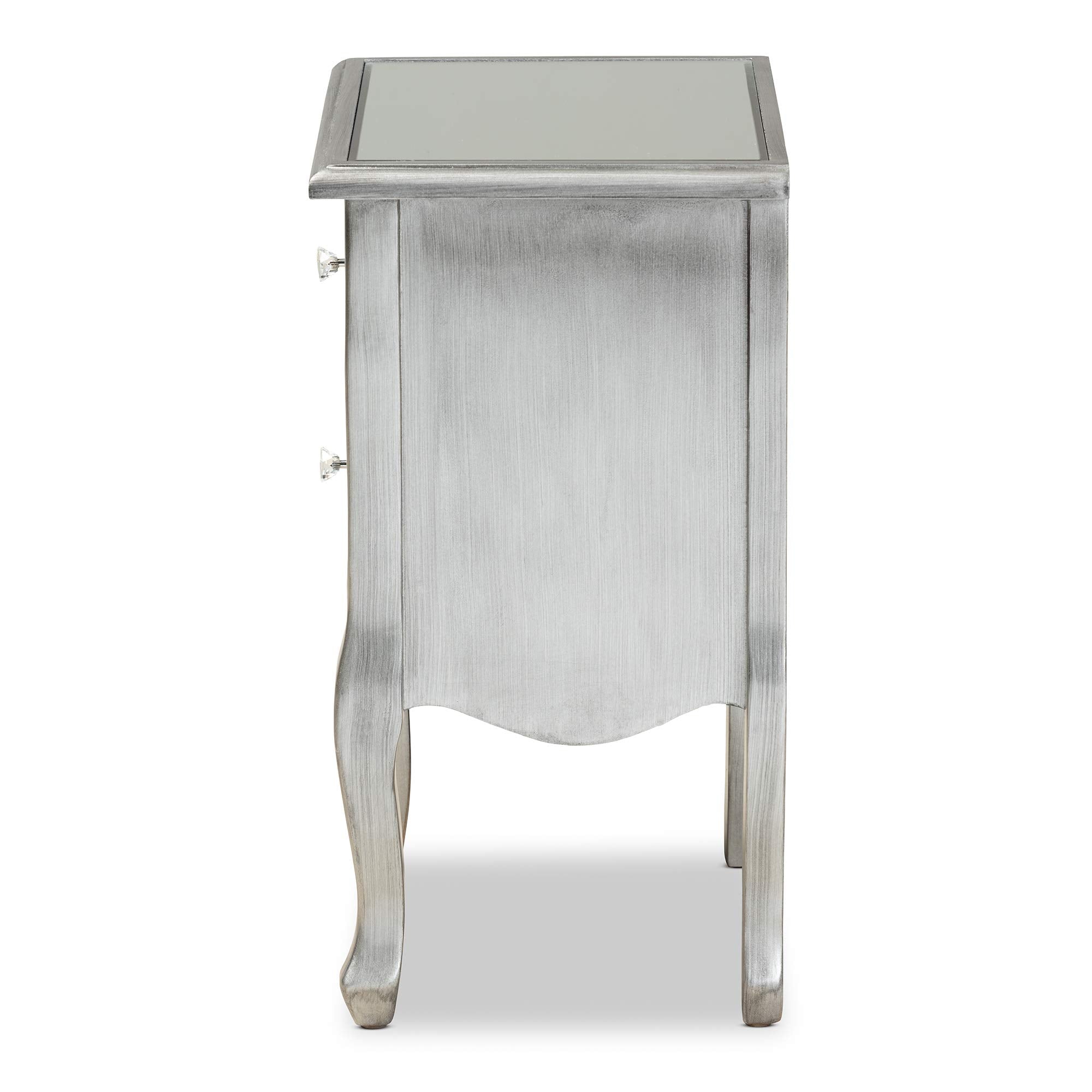 Nightstands, Silver/Mirror