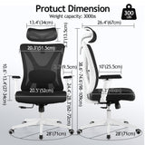 Ergonomic Office Chair, Rolling Swivel Executive Desk Chair, Breathable Mesh Gaming