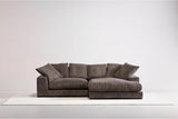 Plunge Reversible Sectional Sofa with Chaise Lounge, L-Shape, Dark Brown