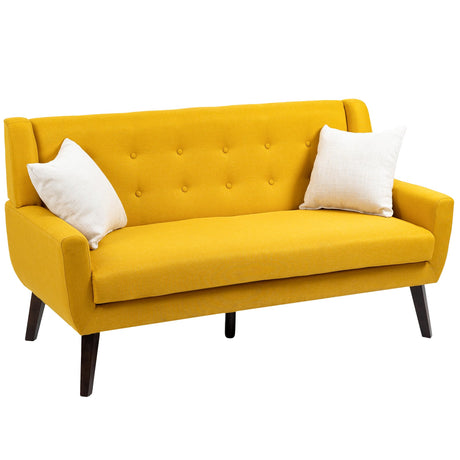 63" W Loveseat Sofa, Modern Upholstered Love Seat 2-Seater Couches