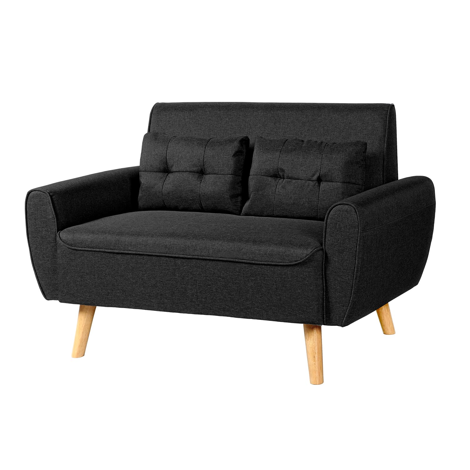 44" Small Modern Linen Fabric Loveseat Sofa, Comfortable