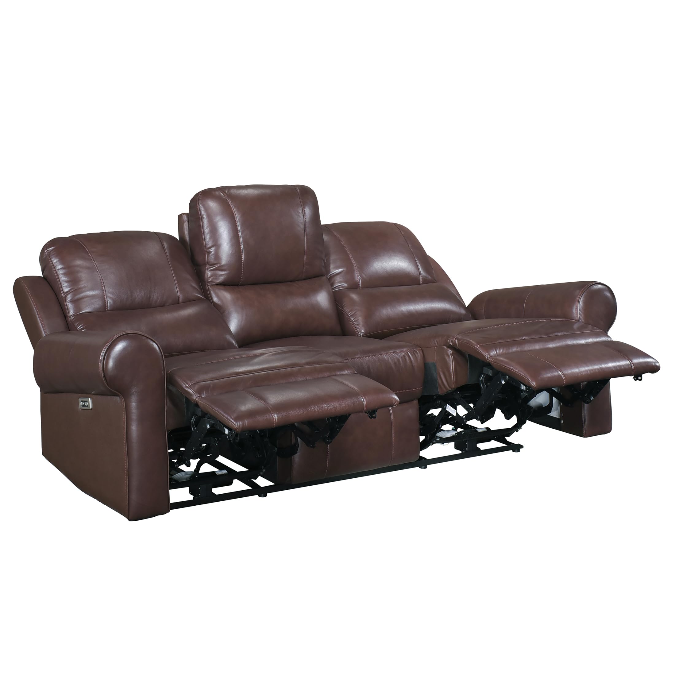 Wall-Hugger Power Double Reclining Sofa, Brown