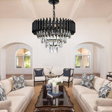 Crystal Chandelier Lights, 4 Tiers Luxury Pendant Ceiling Light, 19.7" Crystal Chandeliers