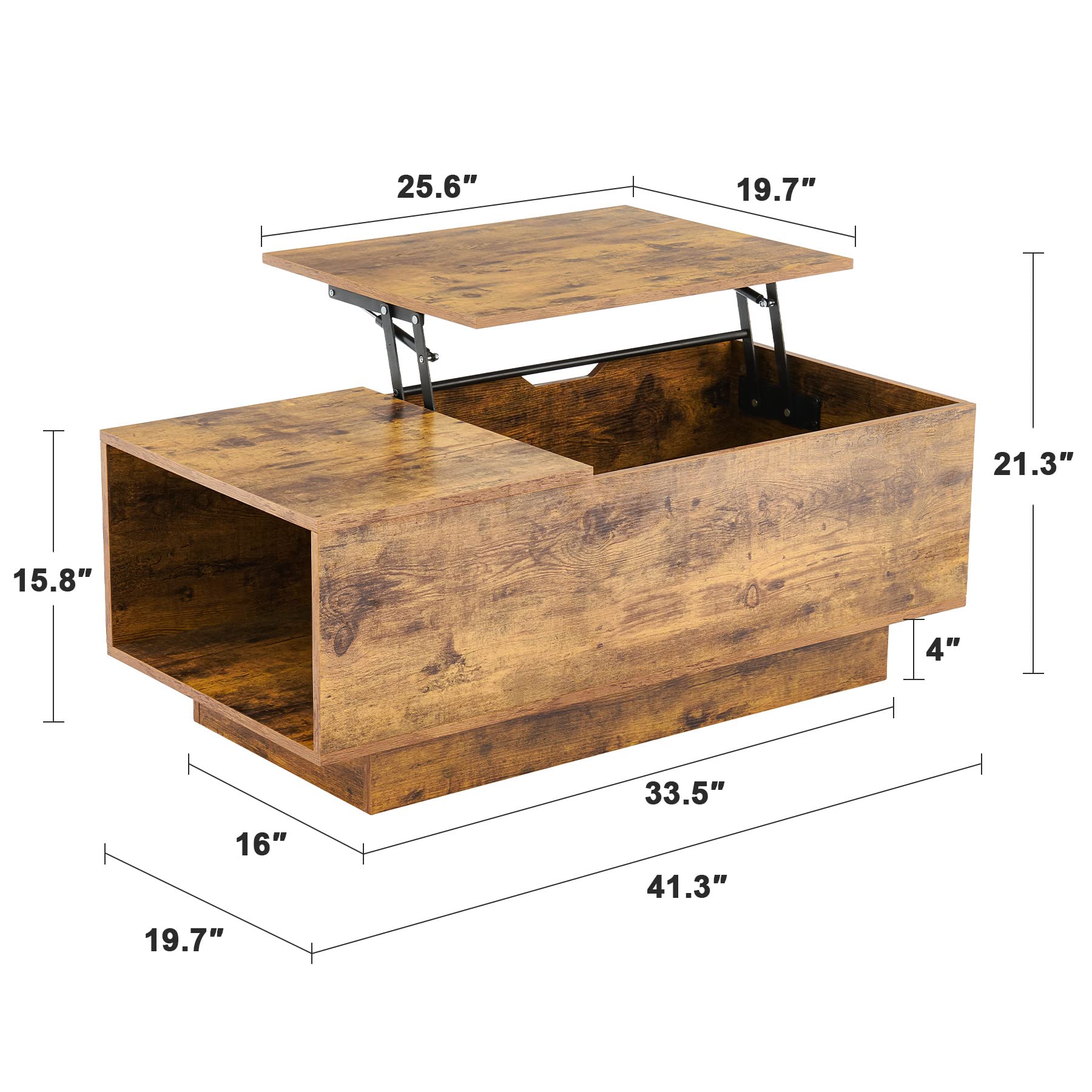 Lift Top Coffee Table for Living Room, Coffee Table with Storage for Modern Home Decor