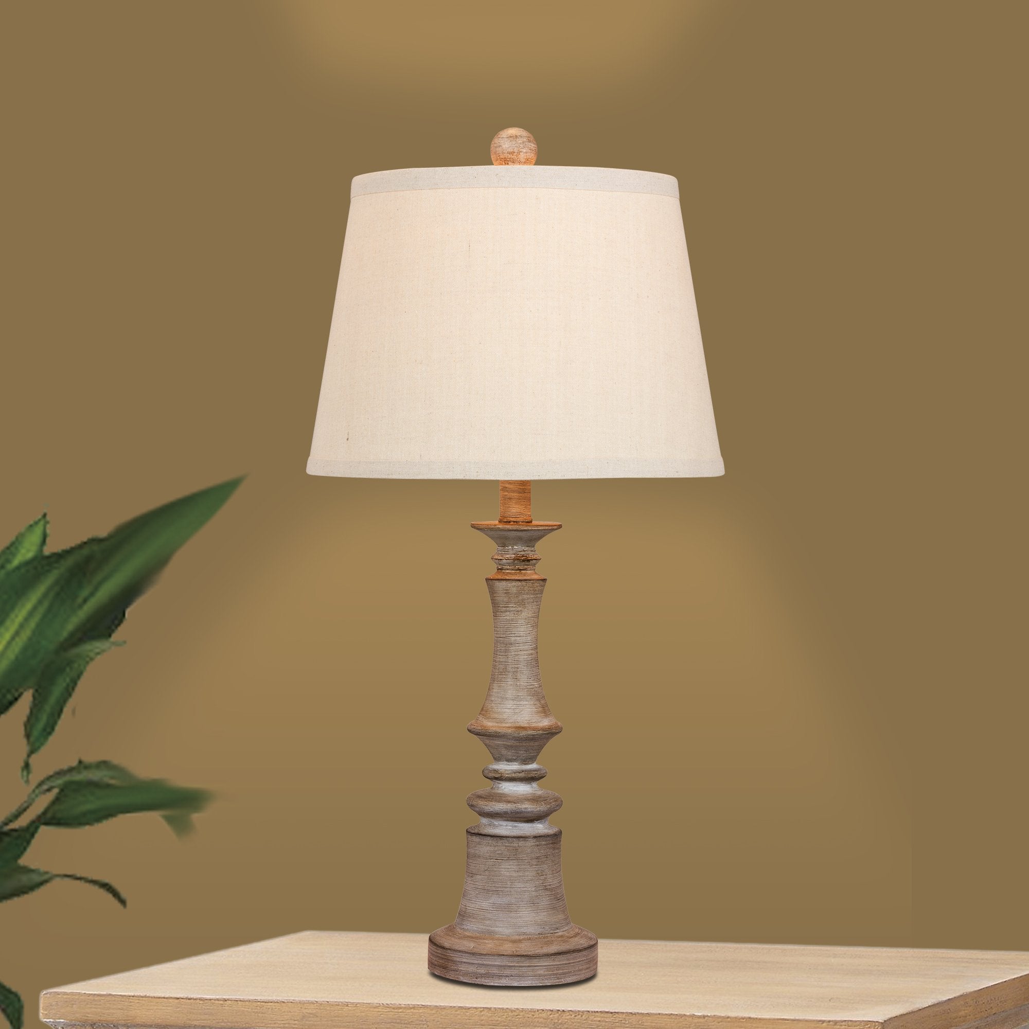 W-6240CWG Fangio Lighting's #6240CWG 26.5 in. Candlestick Resin Table