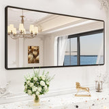 Home Gym Mirror, 56X16 Inch(3Pack) Wall Mounted Large Frameless Tempered Glass Mirror