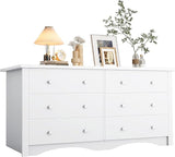 Dresser for Bedroom, 6 Drawer Dressers, Wide Storage Organizer Chest