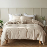 French Linen Duvet Cover Set  (1 Comforter Cover,1 Pillowcase)