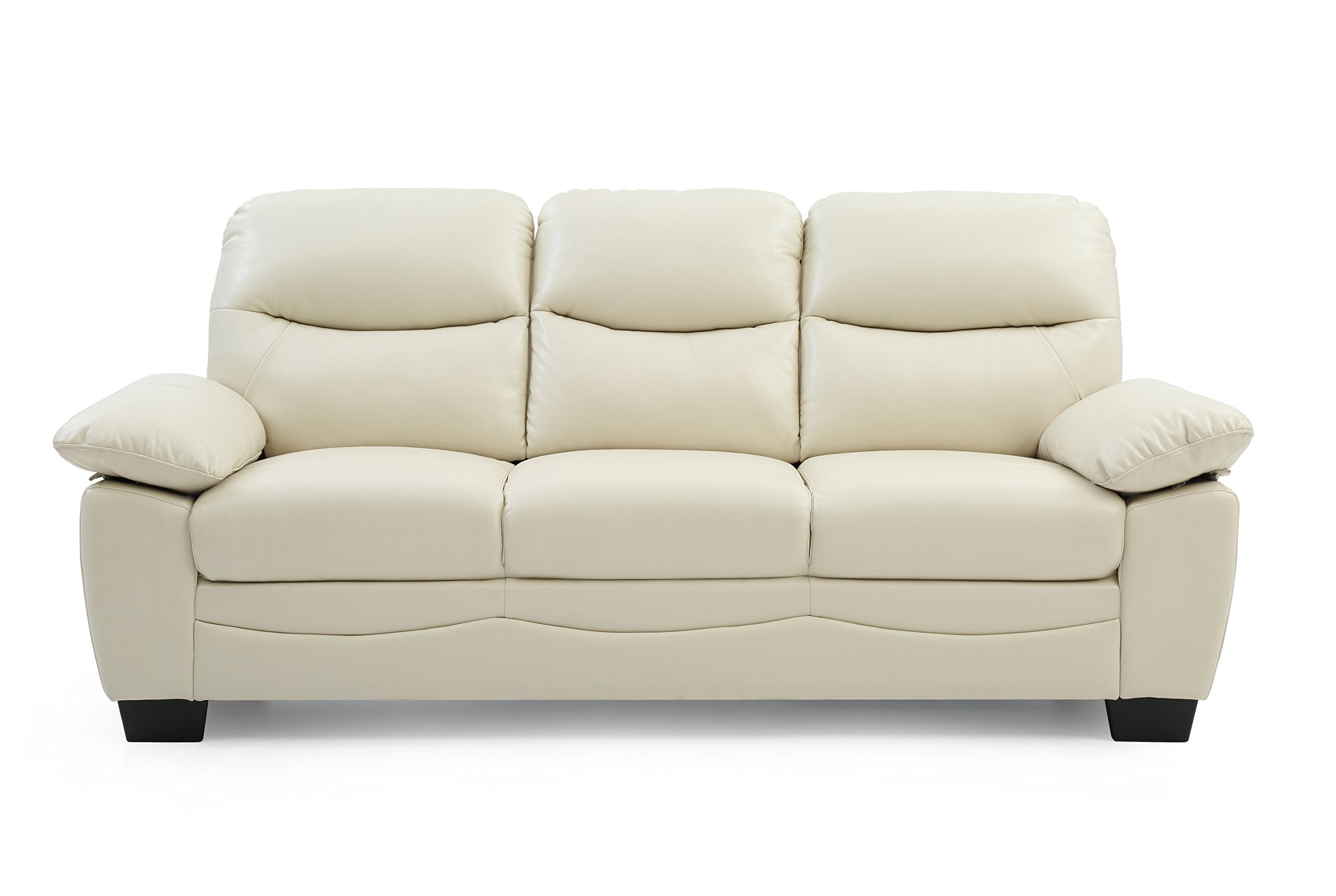 Upholstered Sofa, Pearl Faux Leather