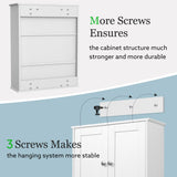 Bathroom Cabinet Wall Mounted Over Toilet Storage Cabinet, 24x30 Inch Wooden