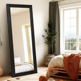 Full Length Mirror 65"x24" Solid Wood Frame Floor Large Mirror for Living