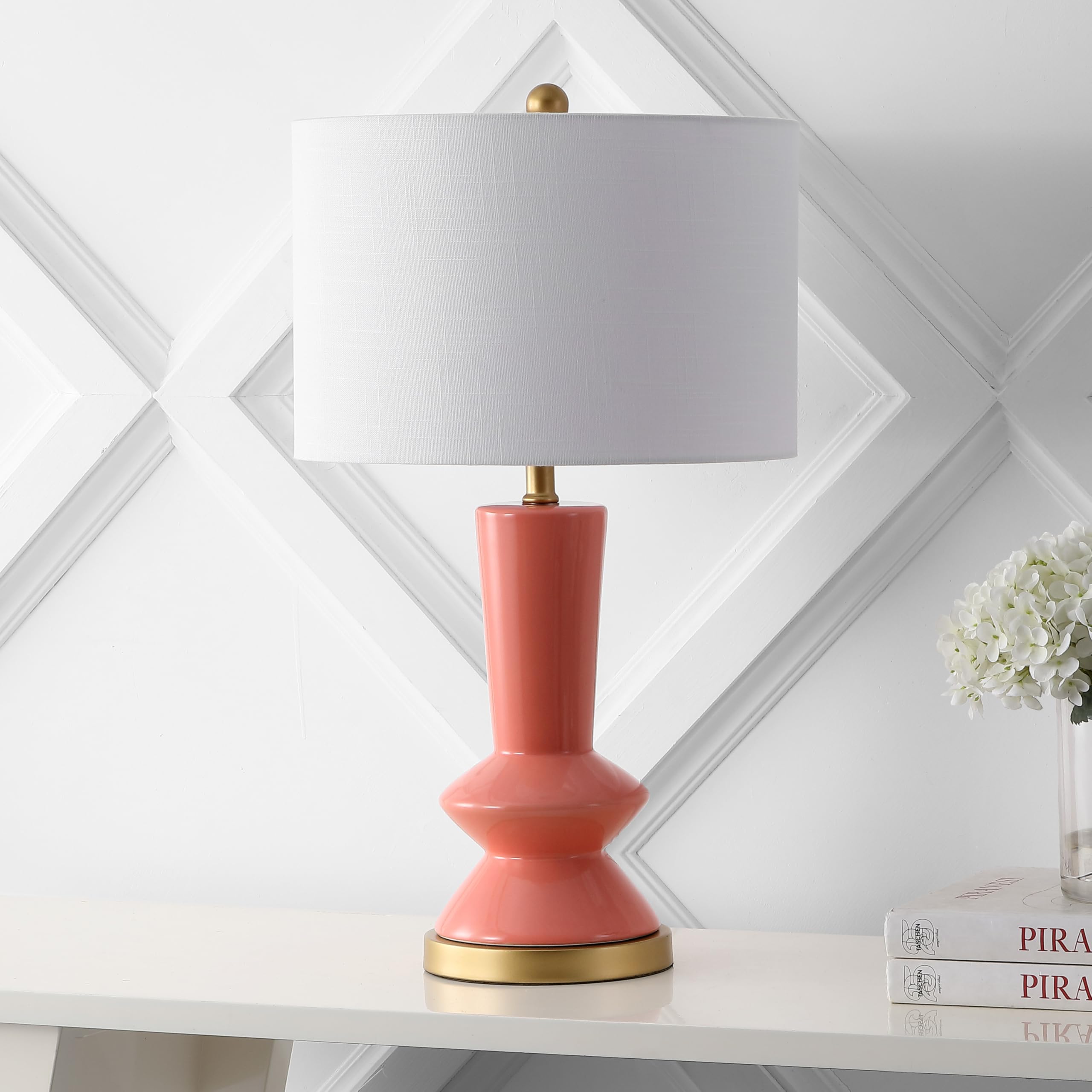 27" Ceramic/Iron Contemporary Glam LED Table Lamp Bedside Desk Nightstand Lamp