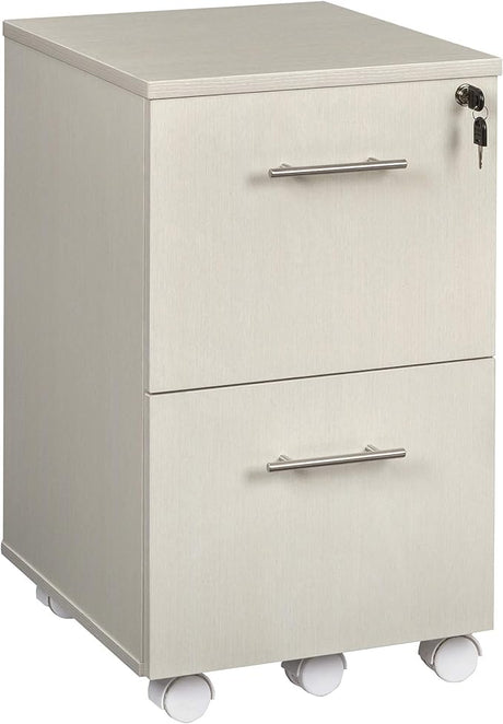 Mayline MNBBFLGS Medina 3-Drawer Lockable Mobile File Cabinet, 26.75"H