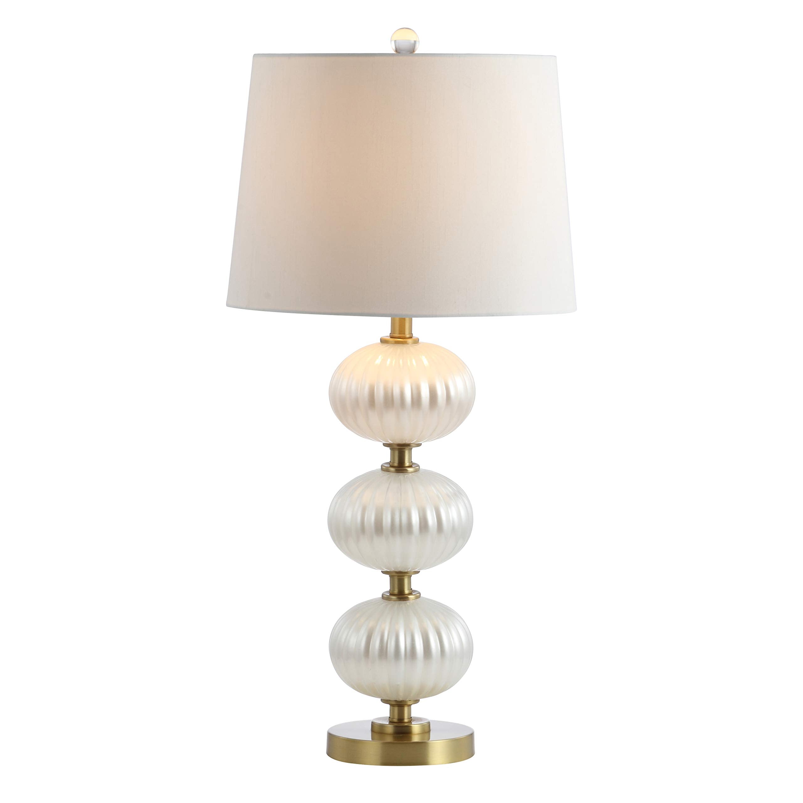 JYL2073A Carter 29.7" Glass LED Table Lamp Traditional Transitional Bedside Desk