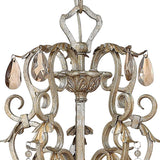 4775SL Crystal Accents Five Light Foyer from Carlton collection in Pwt, Nckl