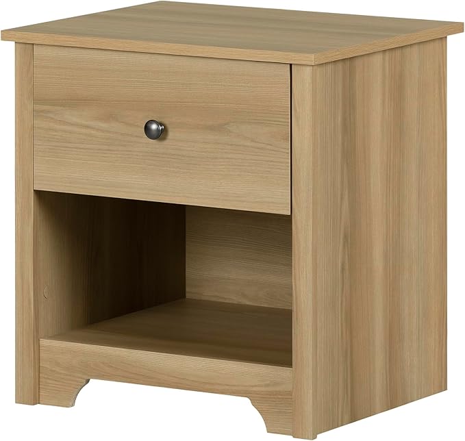 South Shore Vito 1-Drawer Nightstand, Soft Gray